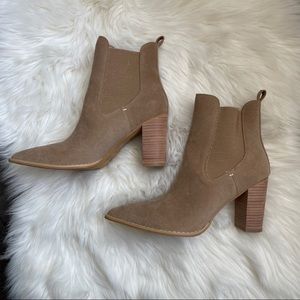 VICI faux suede heeled booties